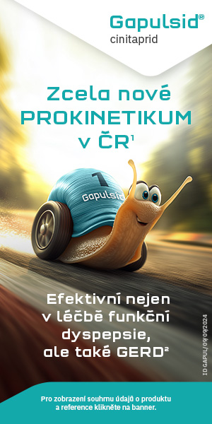 Nové prokinetikum Gapulsid (cinitaprid) pro léčbu funkční dyspepsie a GERD v ČR